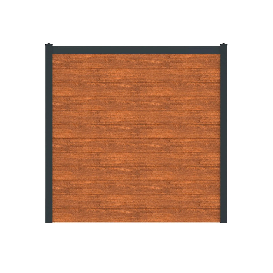 Vidual Sichtschutzzaun Snap 140 aus Aluminium in Light Oak, blickdicht, zum Aufdübeln, Höhe: 175 cm, Breite: 1245 cm - Bild 2
