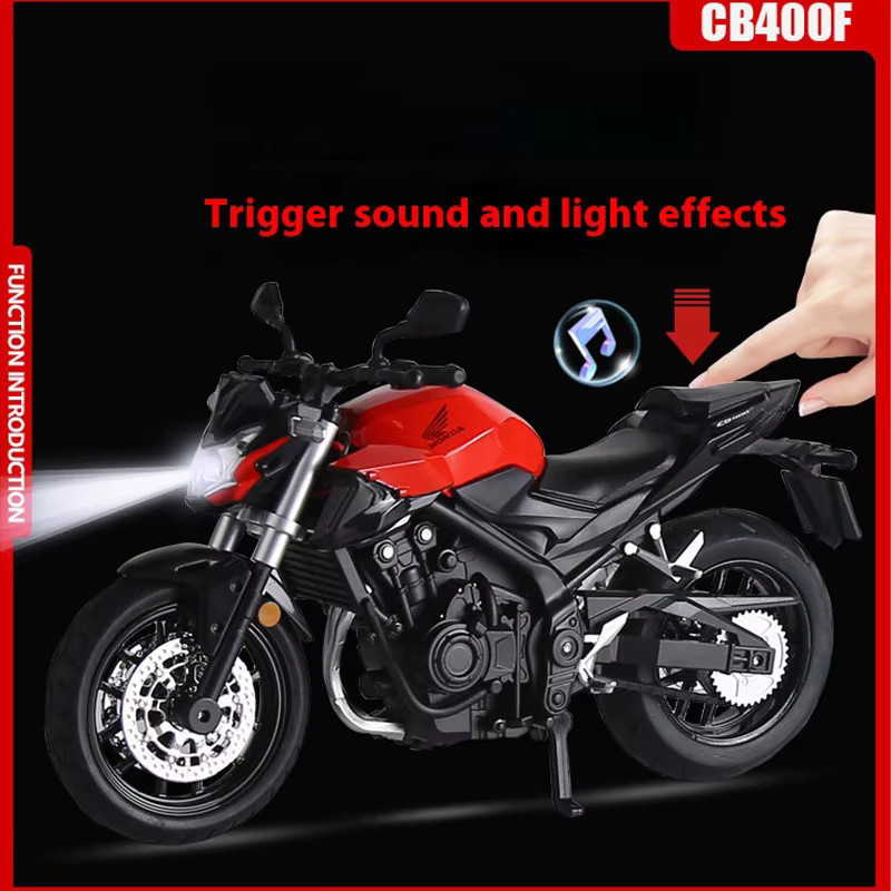 CCA CB400F Motorradmodell, 1:12, Metall, Rot - Bild 4
