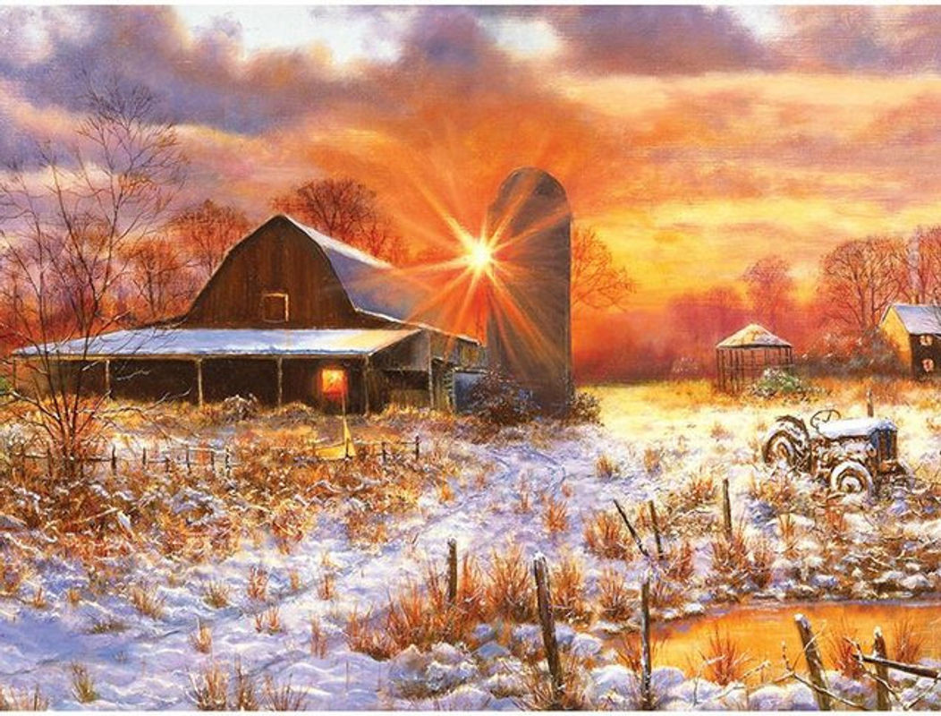 FIYO Diamond Painting Set 5D DIY Sonnenuntergang Mosaik Stickerei in Mehrfarbig, B/H: 30 x 20 cm - Bild 1