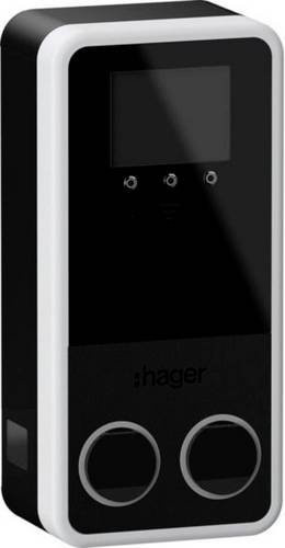 Hager Ladestation 22kW Wandmontage Schwarz - Bild 1