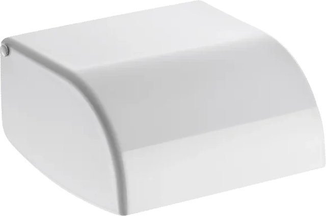 Delabie WC-Papierhalter aus Edelstahl matt weiß wandmontiert - Bild 1