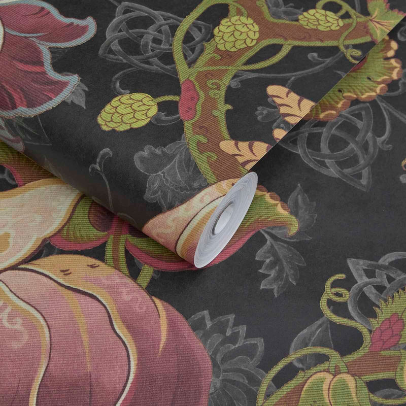 House of Hackney Tapete Meliora Noir in Schwarz und Multicolour mit floralem Botanik-Design - Bild 4