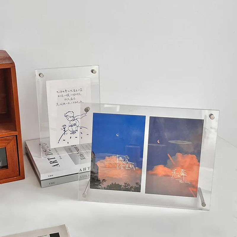 Transparente Acryl Fotolijst mit Magnetverschluss von Binchi Lighting Appliances, Rechteckiger Tischaufsteller für Kpop Fotokarten und Poster - Bild 3