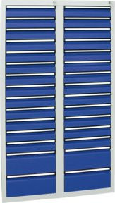 Stumpf Schubladenschrank Serie STS 410 in Enzianblau mit 30 Schubladen aus Qualitätsfeinblech matt - Bild 1