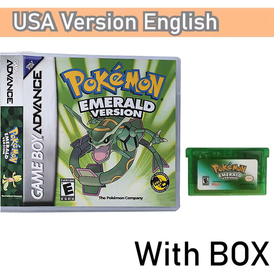 Pokemon GBA Rollenspiel Modul Set mit 5 Versionen Emerald, FireRed, Leafgreen, Ruby und Sapphire für 32-Bit-Videospielkonsole in Multicolor - Bild 2