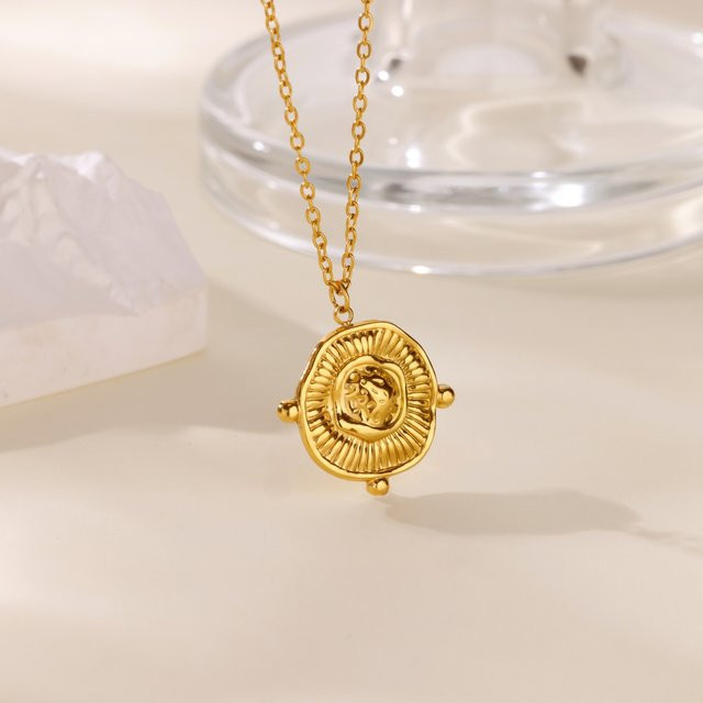 ICFTZWE Halskette, Edelstahl, Gold, Vintage, Damen - Bild 1