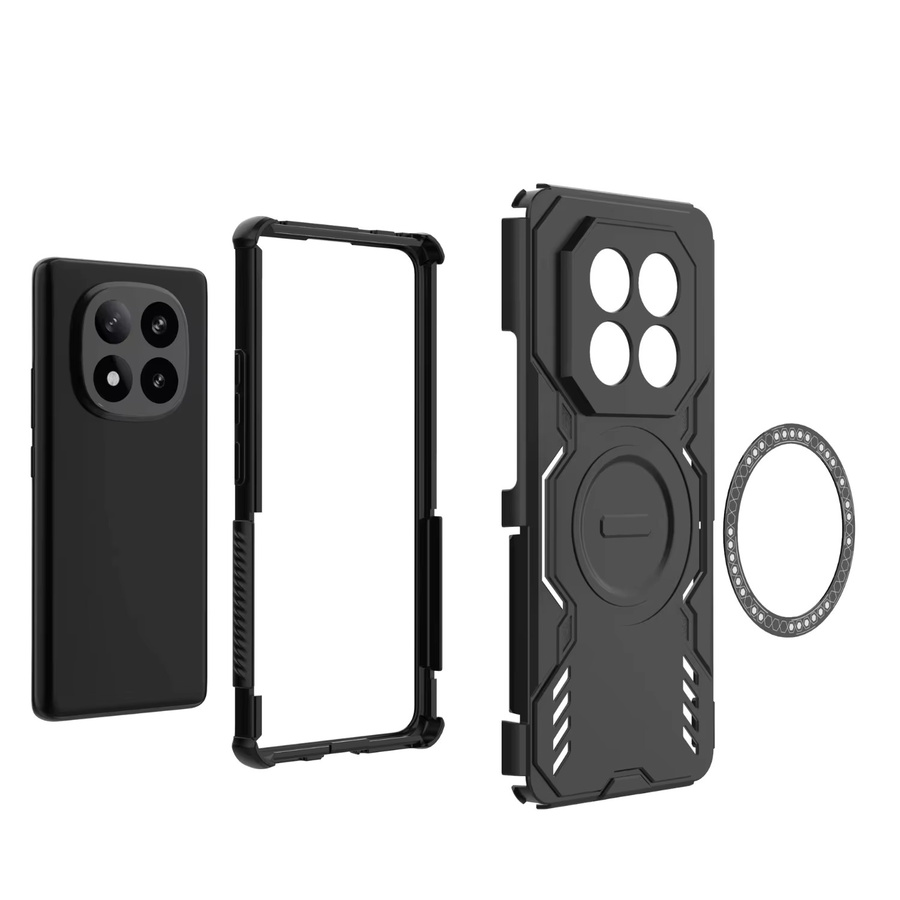 Robuste Panzer-Handyhülle für Xiaomi Redmi Note 15 und Redmi Note 14 Pro Plus 4G 5G in Schwarz mit magnetischem Design und stoßfestem Schutz - Bild 4