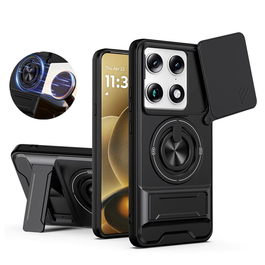 Robuste Schutzhülle mit Schiebeobjektivabdeckung für Motorola Moto G77 G67 G17 Power G86 G56 G85 Edge 70 Ultra Fusion+ 60 50 Neo in Schwarz und Silber - Bild 2