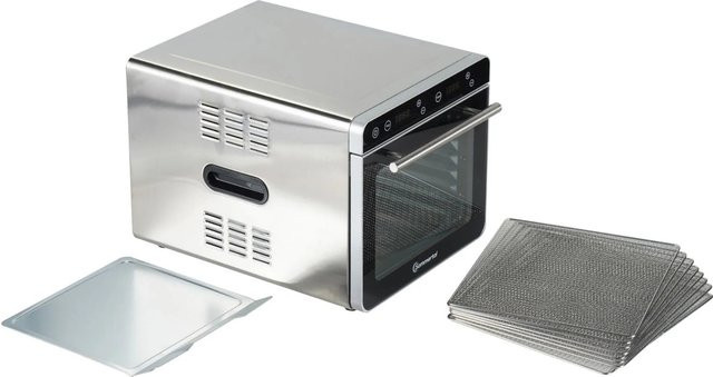 Sommertal Dörrautomat Silence 700 XXL Dehydrator in Silber mit 8 Edelstahl Dörrgittern, LED-Display, 24h Timer und 700W Leistung - Bild 2