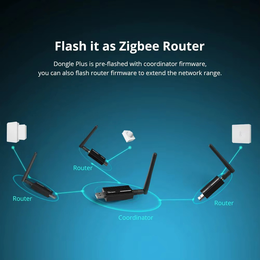 Sonoff Zigbee 3.0 USB-Dongle Plus ZBDongle-E Gateway mit EFR32MG21 in Schwarz - Bild 5