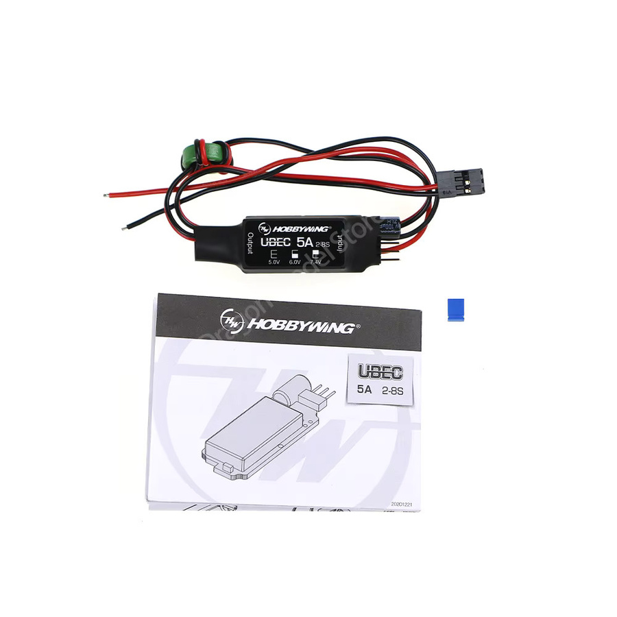 Hobbywing UBEC 5A V2 Air Hochspannungsreglermodul Schwarz 2-8S 5V 6V 7,4V 5A Einstellbar BEC für Crawler - Bild 2