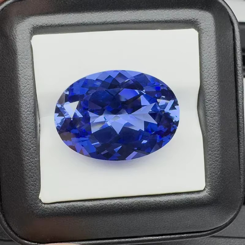 CHAOPAIZHIWU Saphir, Königsblau, Oval geschliffen, 15x20mm, Laborgezüchtet - Bild 3