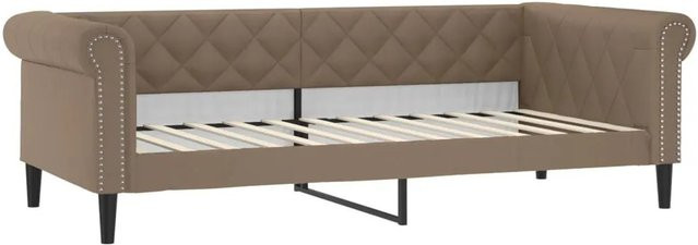 vidaXL Tagesbett in Cappuccino-Braun aus Kunstleder mit Polsterrahmen, B/T: 90 x 200 cm - Bild 1