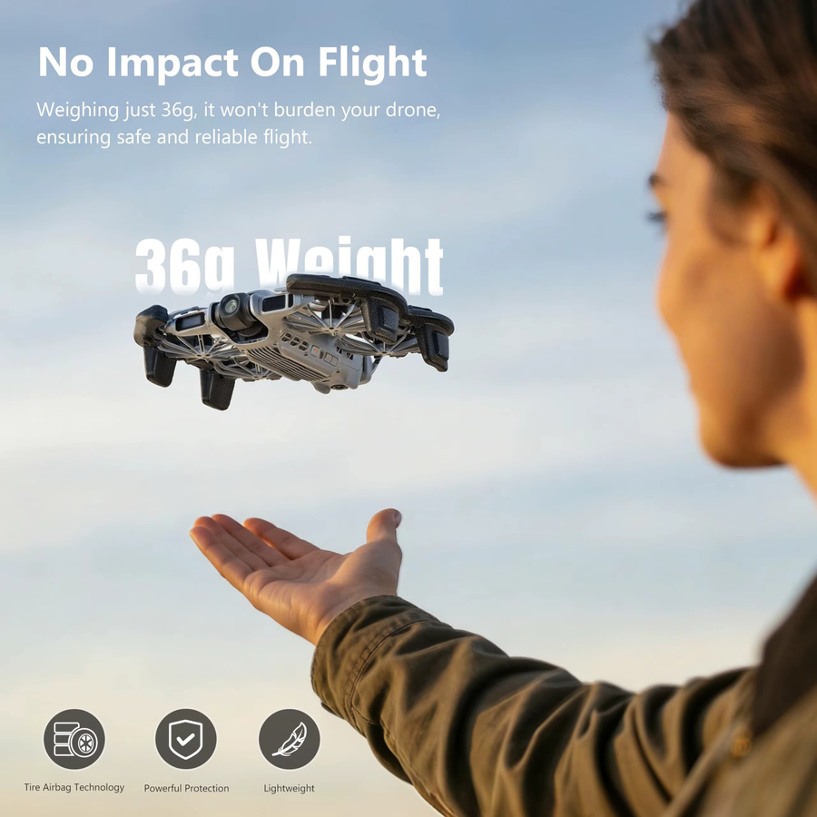 STARTRC Propellerschutz für DJI Neo 2 Drohne in Schwarz mit Höhenverstellung und Aufprallschutz - Bild 5
