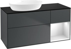 V&B Waschtischunterschrank Finion in Schwarz lackiert, Breite: 120 cm, Tiefe: 50,1 cm, Höhe: 50,1 cm - Bild 1