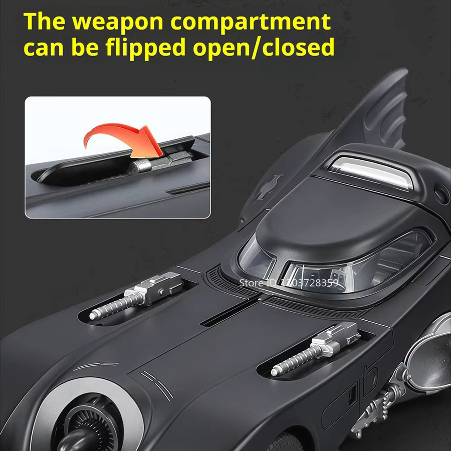 MAKEDA Batmobil 1989 Supercar, Modell Spielzeug, Maßstab 1:32, mit Licht und Sound - Bild 3