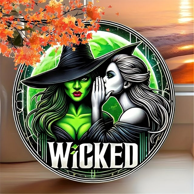 Potdemiel Retro Metallschild Halloween Wandkunst im Vintage-Stil, B/H: 20,3 x 20,3 cm, Mehrfarbig - Bild 1
