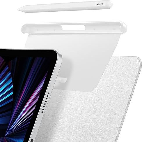 Spigen iPad Stifteetui mit Magic Keyboard und Stifthalter für Apple Pencil in Weiß - Bild 1
