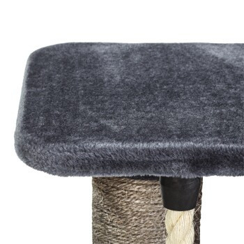 AniOne XXL Kratzbaum Candy grau mit Höhle und Sisal-Elementen, H x B x T: 115 x 60 x 60 cm - Bild 2