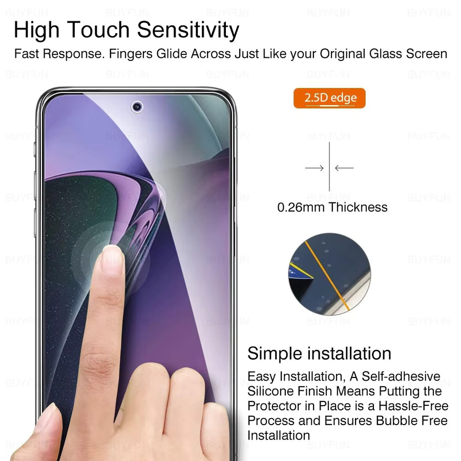3er-Set gehärtetes Glas Display Schutzfolie für Motorola Moto G10 G20 G30 G50 G60 G100 G200 G31 G41 G51 G71 G22 G52 G82 E40 E20 in Transparent - Bild 4