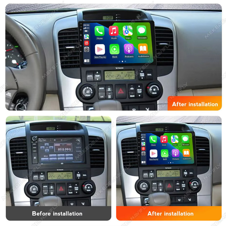 MEKEDE Android 14 Autoradio für KIA Carnival VQ 2006-2014 mit kabellosem CarPlay, Android Auto, GPS und Bluetooth in Schwarz - Bild 2