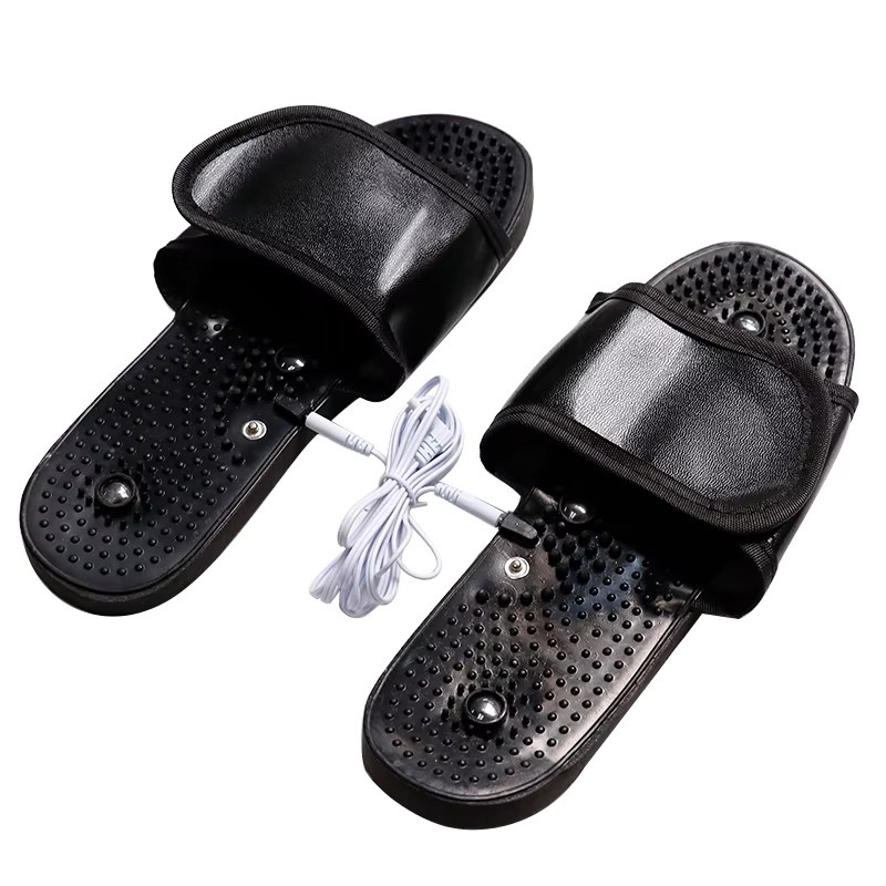 Raiuleko Elektrische TENS-Muskelmassage-Slipper für EMS-Puls-Akupunkturstimulation in Schwarz - Bild 4