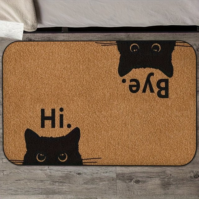 VIKAMA Fußmatte Fun Cat mit Katzenmotiv in Braun, B/T: 60 x 40 cm - Bild 1