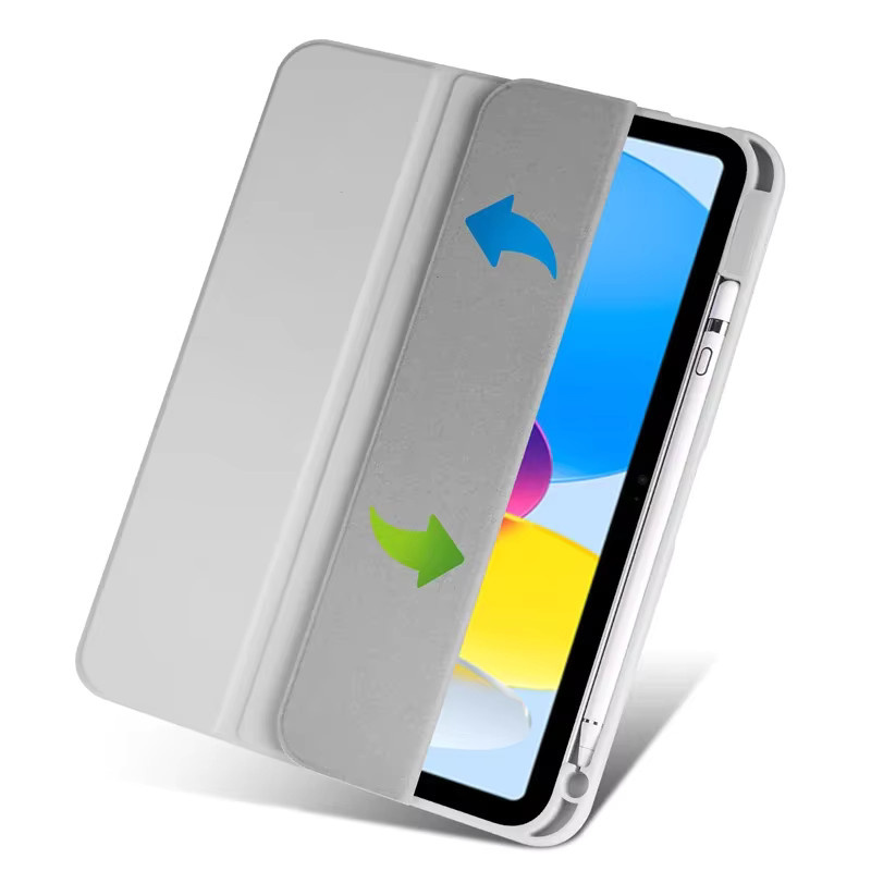 Smart Case für Apple iPad Air 11 Zoll M3 2025 und M2 2024 sowie iPad Air 5 und Air 4 mit Stifthalter in Grau - Bild 2