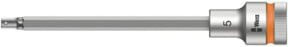 Wera Zyklop Bitnuss 8740 C HF Steckschlüsseleinsatz mit 1/2 Zoll Antrieb, Farbe Schwarz/Silber, Größe 5 mm, Länge: 14 cm - Bild 1