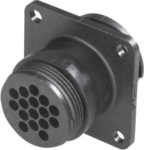 TE Connectivity 182916-1 Rundstecker Flanschstecker CPC Serie, 16-polig, Schwarz - Bild 1