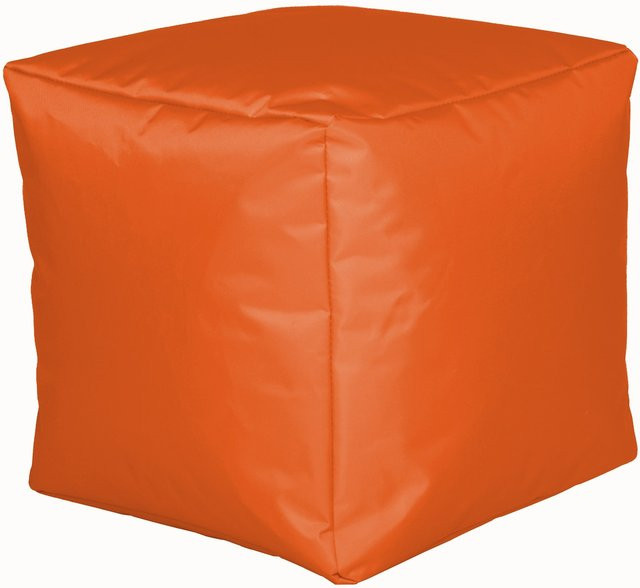 Linke Licardo Sitzwürfel in Orange mit Nylon-Bezug, B/T/H: 40 x 40 x 40 cm - Bild 1