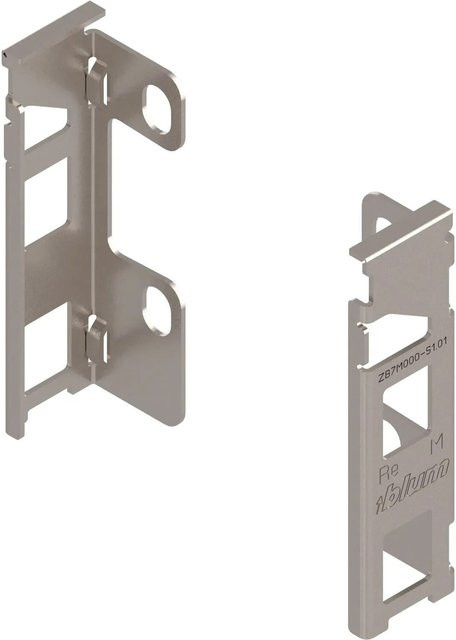 Blum Rückwandhalter Legrabox für Holz, Höhe M, Stahl vernickelt, Silber - Bild 1