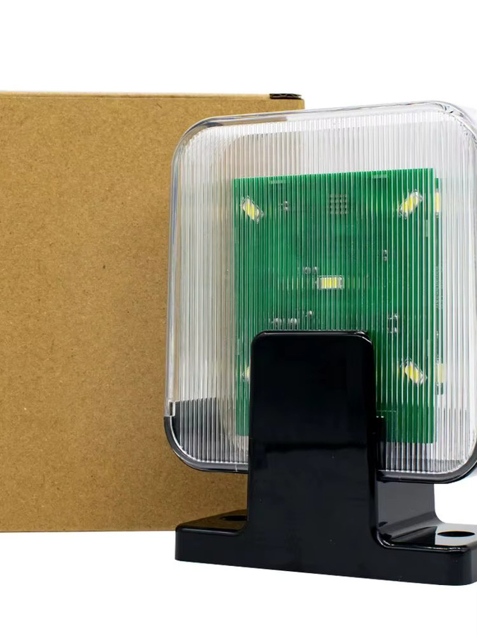 Scimagic-RC Wandmontierte LED Notfall-Blitzleuchte in Schwarz mit transparentem Gehäuse und omnidirektionaler Signalfunktion - Bild 6