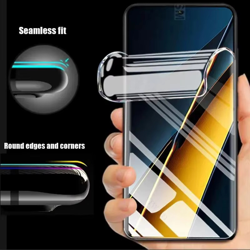 5 Stück Hydrogel-Displayschutzfolie für Xiaomi POCO F5 X6 X5 X4 X3 Pro M6 M5S M4 F4 F3 GT X7 Pro 5G, transparent, ohne Glas - Bild 5