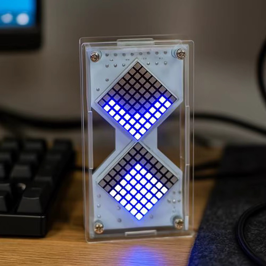 DIY LED Dot Matrix Elektronik-Bausatz mit Schwerkraft-Sensing Sanduhr Timer DC5V in Rot - Bild 3