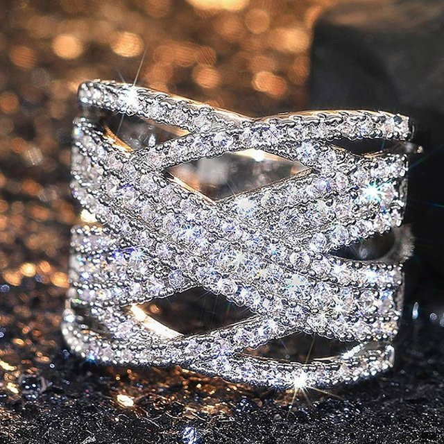 Huitan Charming Ring, Zirkonia, Silber, Damen - Bild 1