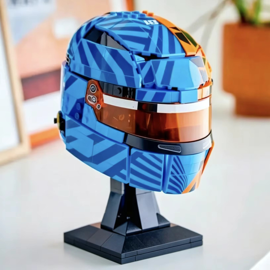 Hot Toys Rennwagen-Flotte Rennfahrer Lewis Hamilton Charles Leclerc Oscar Piastri Lando Norris Helm, Baustein-Modell, Fahrzeuge - Bild 4