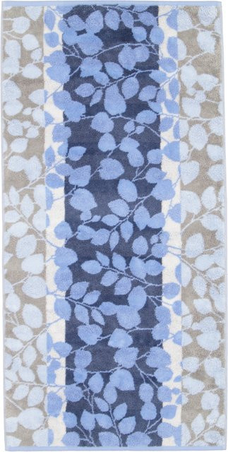 Duschtuch NOBLESSE HARMONY Cawo Floral Blue B: 80 cm, H: 150 cm, aus Baumwolle mit OEKO-TEX Standard 100 - Bild 1