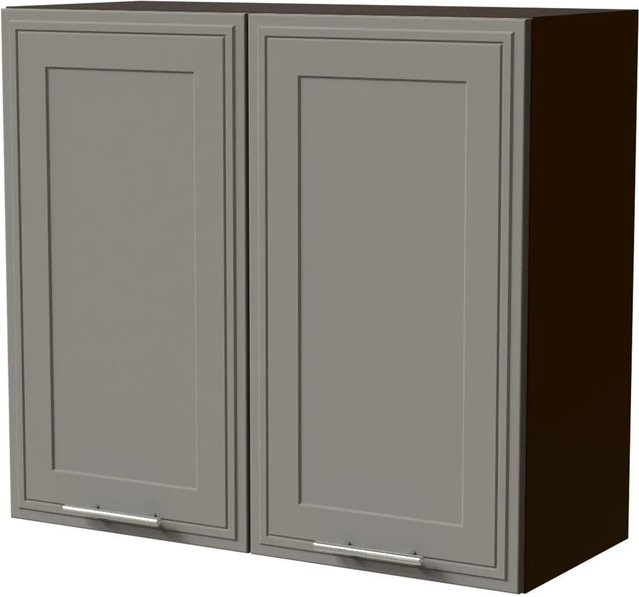 Feldmann-Wohnen Hängeschrank Salo in Kassettenoptik Lava / Dust Grey Matt, B/T/H: 80 x 32,5 x 72 cm - Bild 1