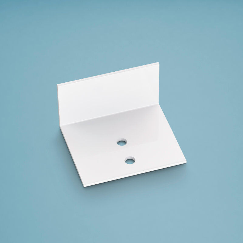 Scobalit Abschluss- und Haltewinkel aus Aluminium in Weiß für Plattenstärken 10 mm und 16 mm, Breite: 6 cm, Länge: 3,6 cm - Bild 1