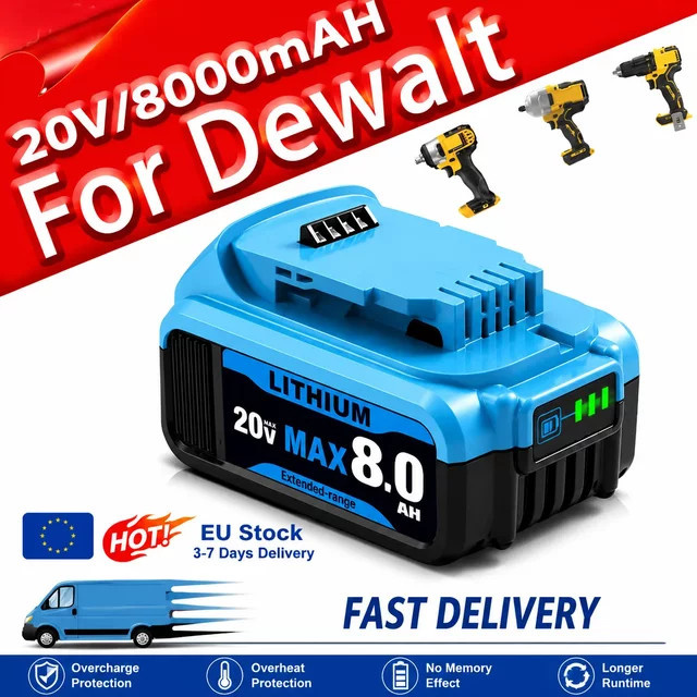 Dewalt 20V MAX Akku 8Ah in Blau passend für DCB200 DCB184 DCB182 - Bild 1