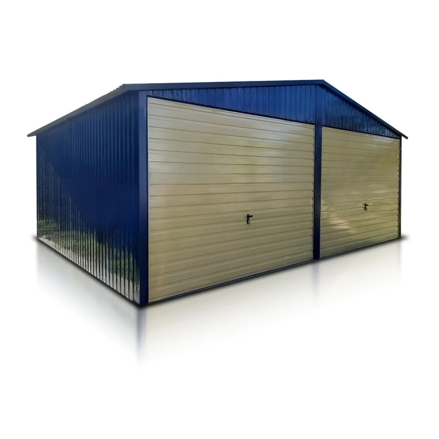 Liderstal Doppelgarage Basic aus Blech mit Satteldach und Schwingtor in Graphit, Breite: 600 cm, Tiefe: 500 cm - Bild 2