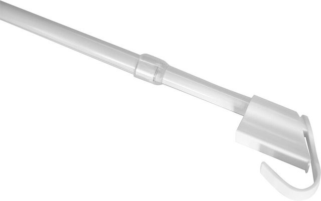 Boviva Vitragenstange aus Metall in Weiß, ausziehbar von 75 bis 125 cm, Durchmesser: 1 cm - Bild 1