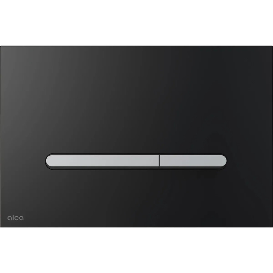 Alcadrain Betätigungsplatte RAY-GL1204 mit Dual-Flush-Funktion aus Glas in Schwarz - Bild 2