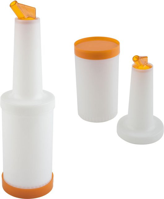 APS Dosier- und Vorratsflasche aus Polypropylen in Orange, 850 ml, Durchmesser: 9 cm, Höhe: 33 cm - Bild 1