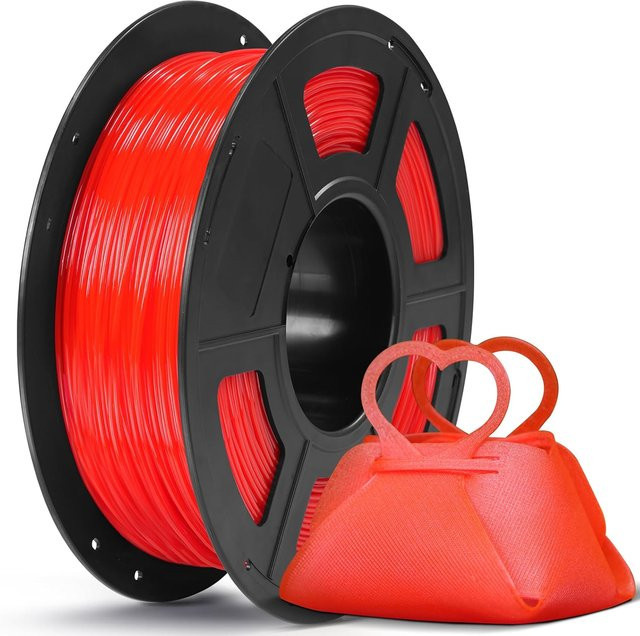 Filajoy3D TPU-Filament Rot, 1,75 mm, flexibel für FDM 3D-Drucker, Shore-Härte 95A, hohe Elastizität und Abriebfestigkeit - Bild 1