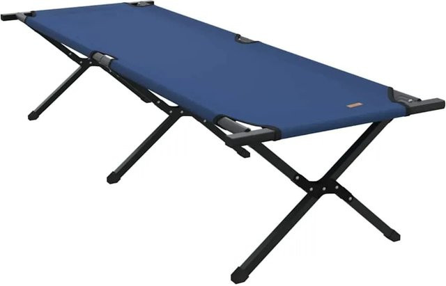 vidaXL Klappbares Schlafbett für Camping in Blau mit Oxford-Stoff und Stahlrahmen, L: 193 cm, B: 69 cm, H: 45 cm - Bild 1