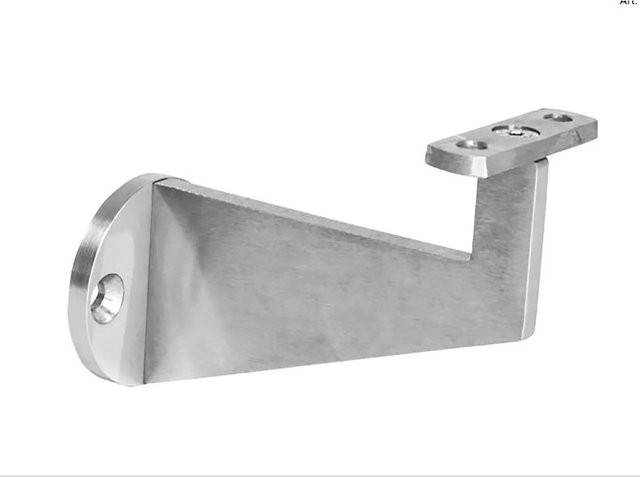 Handlaufkonsole dieda aus Edelstahl V2A in Silber für Holzhandlauf Ø 52 mm Zubehör Set - Bild 1