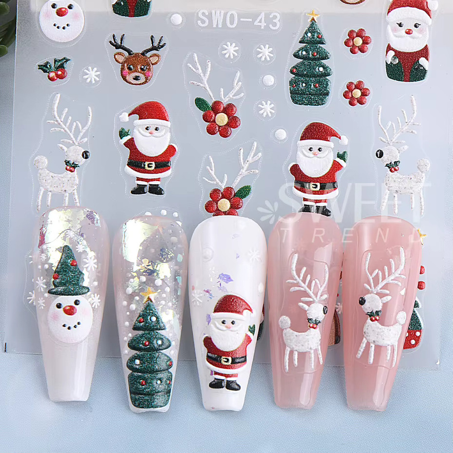 SWEET TREND Nagelaufkleber Weihnachten, 2/4 Stück, Glänzend - Bild 3