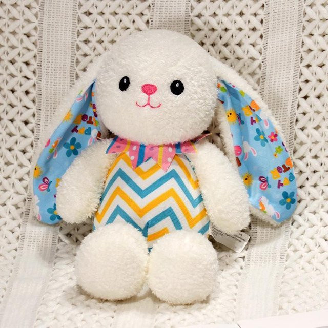 Yiran Health & Beauty Hase Plüschtier, Weiß Grau Braun, 30cm - Bild 1